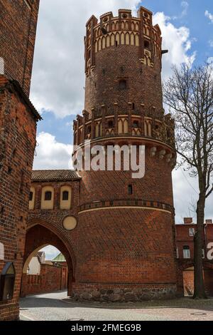 New city gate (Neustaedter Tor). The historic town of Tangermuende. Saxony-Anhalt state. Germany. Stock Photo