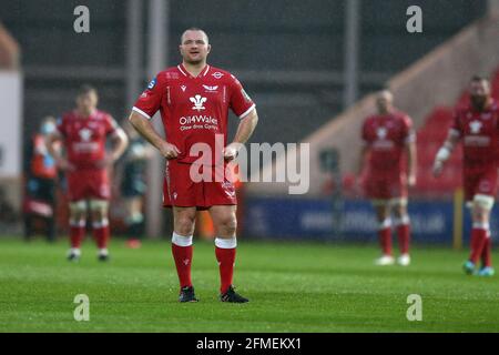 Llanelli, UK. 08th May, 2021. Ken Owens of the Scarlets looks on. Guinness Pro14 Rainbow Cup match, Scarlets v Ospreys at the Parc y Scarlets Stadium in Llanelli, South Wales on Saturday 8th May 2021. pic by Andrew Orchard/Andrew Orchard sports photography/Alamy Live news Credit: Andrew Orchard sports photography/Alamy Live News Stock Photo