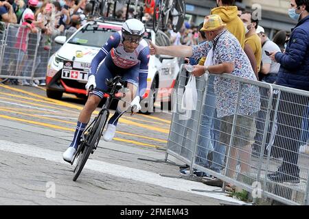 Vincenzo Nibali cyclist of the Trek Segafredo, during the start of the first stage of the Giro D'Italia 104 in Turin (TO). Turin, Italy. 08th May, 2021. (photo by Vincenzo Izzo/Sipa USA) Credit: Sipa USA/Alamy Live News Stock Photo