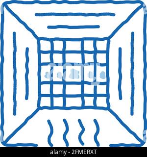 Service Air Conditioner doodle icon hand drawn illustration Stock Vector