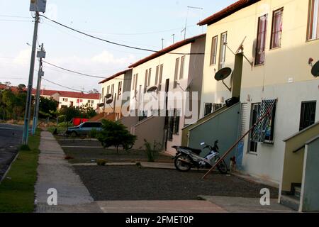 camacari, bahia, brazil - august 14, 2015: view of a popular housing condominium built by the government of Brazil for poor families in the city of Ca Stock Photo