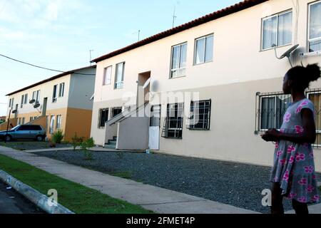 camacari, bahia, brazil - august 14, 2015: view of a popular housing condominium built by the government of Brazil for poor families in the city of Ca Stock Photo