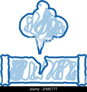 Gaz Pipe Break Pollution doodle icon hand drawn illustration Stock Vector