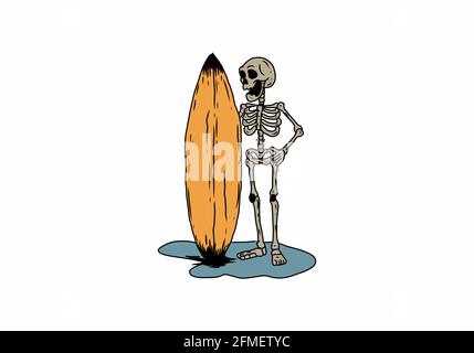 Surf Life - Surfing Skeleton