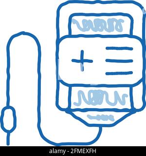 Volunteers Support Bottle doodle icon hand drawn illustration Stock Vector