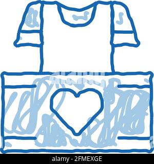 Volunteers Support Thing Box doodle icon hand drawn illustration Stock Vector