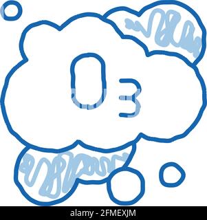 Laundry Service Ozon Foam doodle icon hand drawn illustration Stock Vector