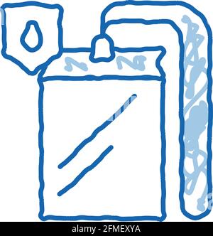 Waterproof Material Thing Cover doodle icon hand drawn illustration Stock Vector