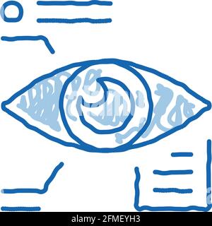 Human Eye Scanning doodle icon hand drawn illustration Stock Vector ...