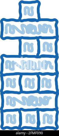 Interactive Kids Game doodle icon hand drawn illustration Stock Vector