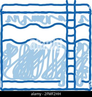 Raining Cloud H2O Rain doodle icon hand drawn illustration Stock Vector