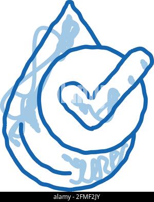 Water Drop And Recycling Mark Vector Sign Icon Stock Vector