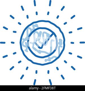 Approved Mark In Center Of Rays Vector Stock Vector