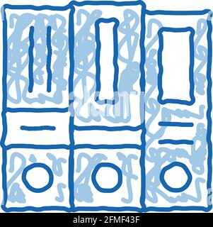 Financial Accounting Folders Reports doodle icon hand drawn illustration Stock Vector