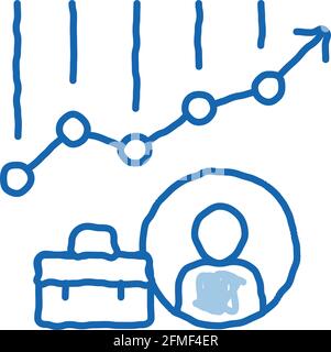 Graph Chart Avatar And Case Job Hunting Vector Stock Vector