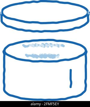 Cake Hat Round Carton Package Packaging Vector Stock Vector