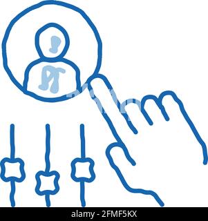 Hand Settings And Man Silhouette Agile Vector Stock Vector