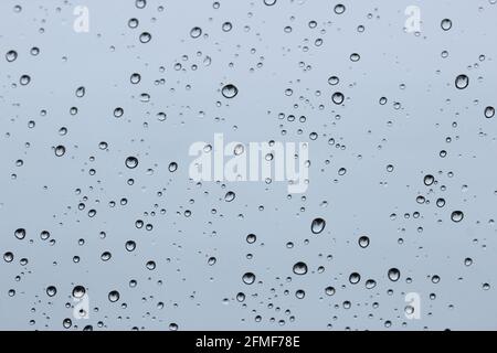 Raindrops on the window pane Stock Photo
