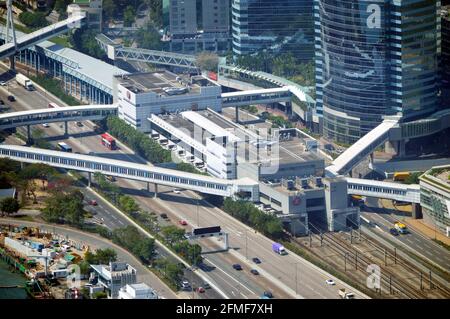 Olympic Station (奧運站), an MTR station in Tai Kok Tsui, Kowloon, Hong Kong Stock Photo