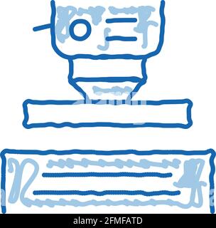 Industrial Tool Metallurgical doodle icon hand drawn illustration Stock Vector