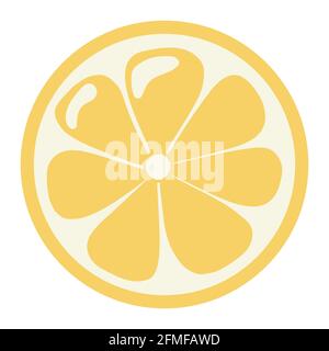 Half citrus organic vector illustration. Colorful juicy fruit template for logo, menu, web, stickers, prints Stock Vector