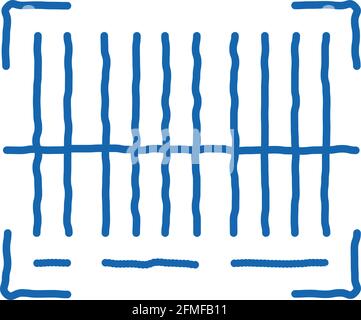 Barcode Postal Transportation Company doodle icon hand drawn illustration Stock Vector