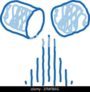 Capsule Inside Supplements doodle icon hand drawn illustration Stock Vector