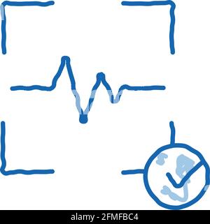 Confirmation of Action Voice Control doodle icon hand drawn illustration Stock Vector