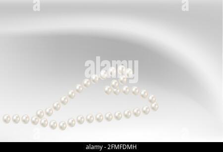 heavenly grey white background with soft delicate folds and pearl Stock Vector