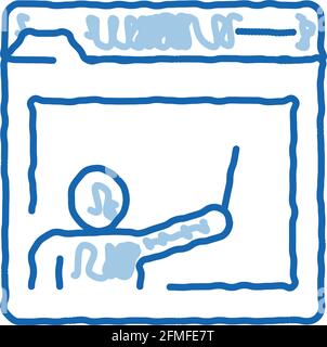 Student Personal Folder doodle icon hand drawn illustration Stock Vector