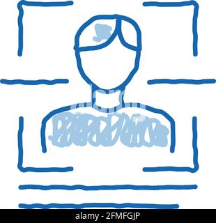 Information About Person When Scanning doodle icon hand drawn illustration Stock Vector
