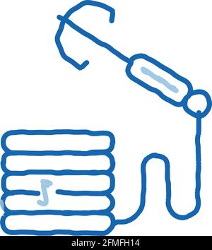 Fish Tackle Hooks doodle icon hand drawn illustration Stock Vector