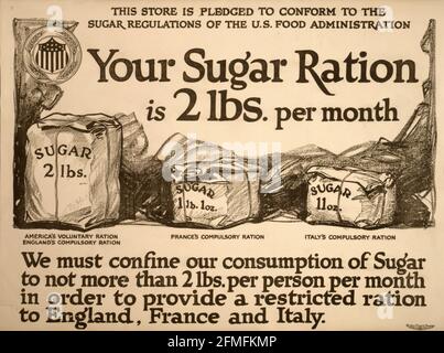 Food rationing campaign Stock Photo