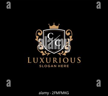 CC Letter Royal Luxury Logo template in vector art for Restaurant ...