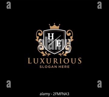 IT Letter Royal Luxury Logo template in vector art for Restaurant ...