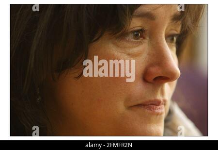 Comedian Arabella Weir in London,for Deborah Ross.pic David Sandison 26/2/2003 Stock Photo