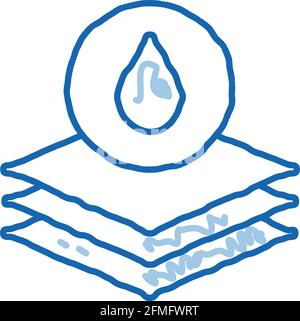 absorbent layers mattress comfortable soft textile vector illustration ...