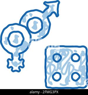 Viagra Pills doodle icon hand drawn illustration Stock Vector