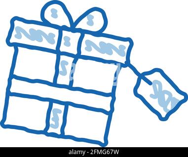 Gist Box Label doodle icon hand drawn illustration Stock Vector