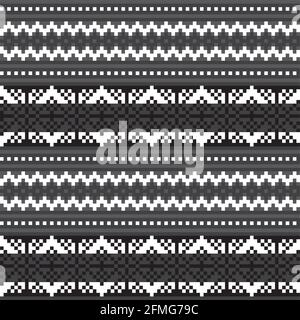 Christmas fair isle pattern background for fashion textiles, knitwear and graphics Stock Vector