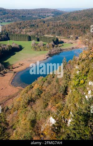 View Of Chaux-du-dombief, A Jura Village, Franche-comté (france Stock 