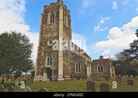 13th century St Peter's Church, Wolferton, Sandringham, Norfok, UK Stock Photo