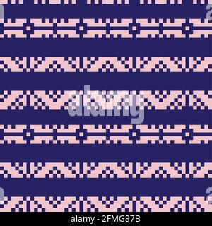 Christmas fair isle pattern background for fashion textiles, knitwear and graphics Stock Vector