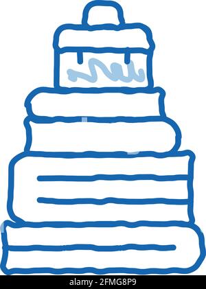 Case Heap Tower doodle icon hand drawn illustration Stock Vector