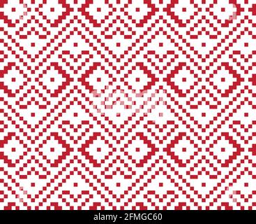 Christmas fair isle pattern background for fashion textiles, knitwear and graphics Stock Vector