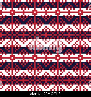 Christmas fair isle pattern background for fashion textiles, knitwear and graphics Stock Vector