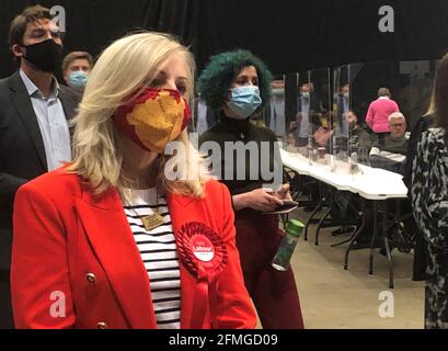 Labour's Tracy Brabin during the count for the West Yorkshire Mayoral election in Leeds. Picture date: Sunday May 9, 2021. Stock Photo
