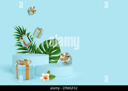 Vector 3d podium scene. Stock Vector