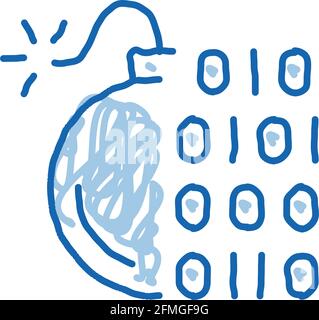 Identity Theft doodle icon hand drawn illustration Stock Vector Image ...