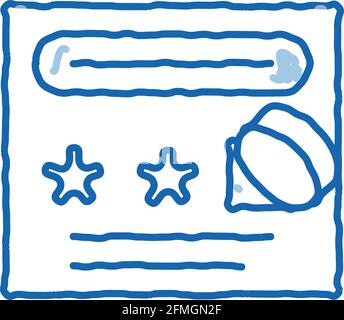 Number Guessing Sheet doodle icon hand drawn illustration Stock Vector